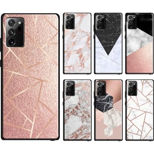 ROSE GOLD MARBLE GRANITE BLING Case For Samsung Galaxy S21 Ultra S20 FE S10 S9 S8 Plus Note 10 Note 9 Note 20 Ultra Cover