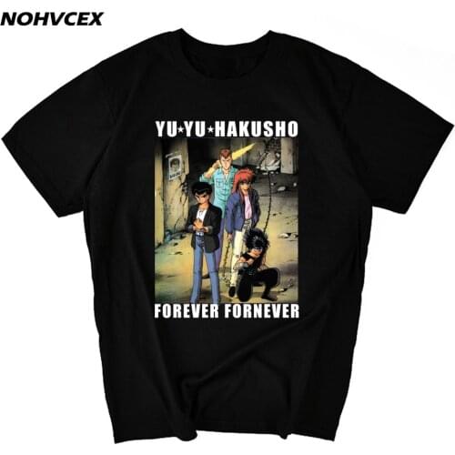 Brand New Men T Shirts 100% Cotton Yu Yu Hakusho Classic Manga Anime Artsy Awesome Artwork Printed O-neck Tee Shirts