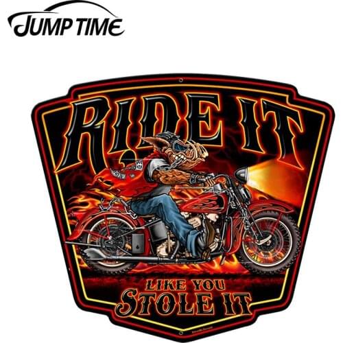 JumpTime 13cm x 11.2cm For Ride It Cool Sign JDM Vinyl Stickers Car Bumper Window Motorcycle Decal Waterproof Accessories