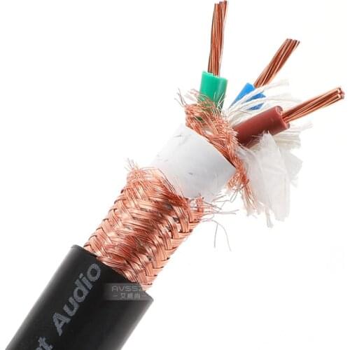 1 meter POWERLINK MM oxygen-free copper fever audio power cable thick 4 square home theater hifi upgrade cabkle DIY