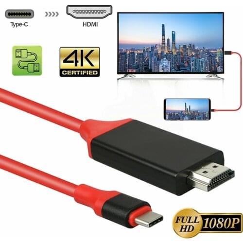 1080P Type C Cable 2M Type-C to Micro USB C to HDMI-compatible HD TV Cable Adapters For Samsung Huawei USB-C HDTV Projector