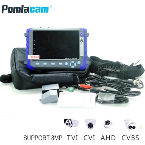 IV8C cctv tester monitor 8MP 5MP 1080P AHD TVI CVI CVBS Analog Security Camera Tester Monitor with PTZ , audio test
