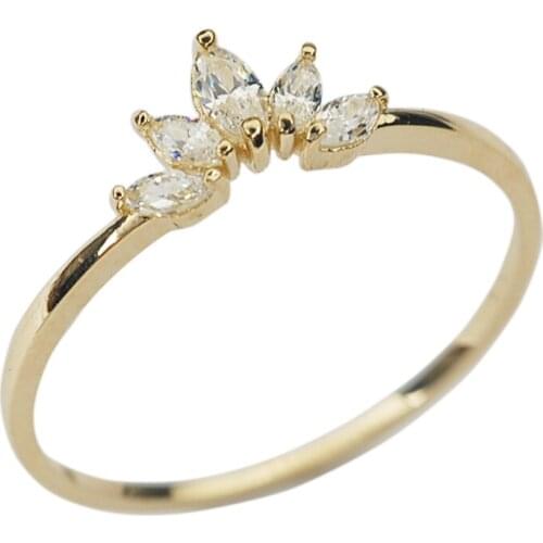 S925 Sterling Silver Wedding Ring For Women Luxury Simple Fashion Gentle Elegant Zircon Fresh Fairy Lotus Shape Jewelry 2021