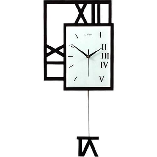 Creative personality wall clock living room clock silent swing fashion art European-style bedroom quartz clock clock