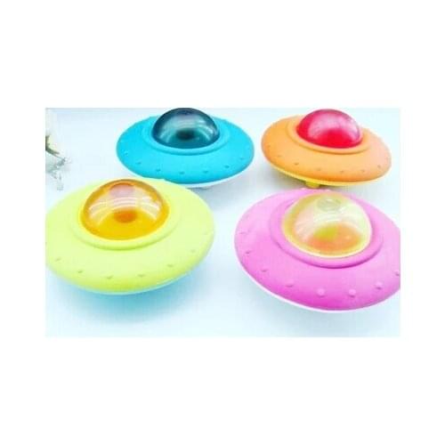 Korean Design UFO Flying Disk Eraser with Pencil Sharpener Creative Eraser School Stationery Supplies Student Eraser 4 PCS