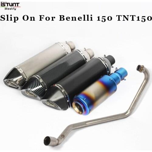 Motorcycle Exhaust Muffler escape Front Link Pipe DB Killer Muffler Slip On For Benelli 150 tnt150 Full Systems Exhaust Modified