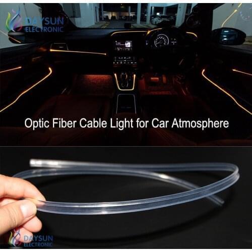 Optic Cable with Skirt for Car 5M/10M/20M Built-in Light Guiding Cable 3.0mm/2.0mm For Car Atmosphere Light Uniform Light Line