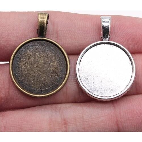 10pcs Fit 25mm 20mm 18mm 16mm 14mm Vintage Zinc Alloy Cameo Cabochon Base Setting For Jewelry Making Accessories