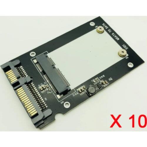 10PCS mSATA SSD to 2.5" SATA Drive Convertor Adapter Card plug and play 50mm x 30mm For Windows XP/7/8/10 for Vista Linux Mac OS