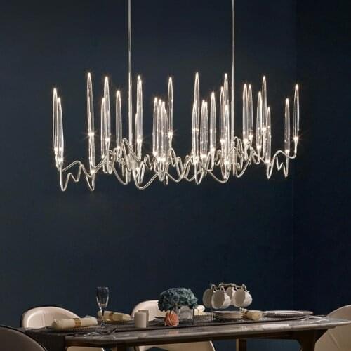 Post-modern chandelier minimalist living room lamp personality creative restaurant bedroom lamp designer light luxury American