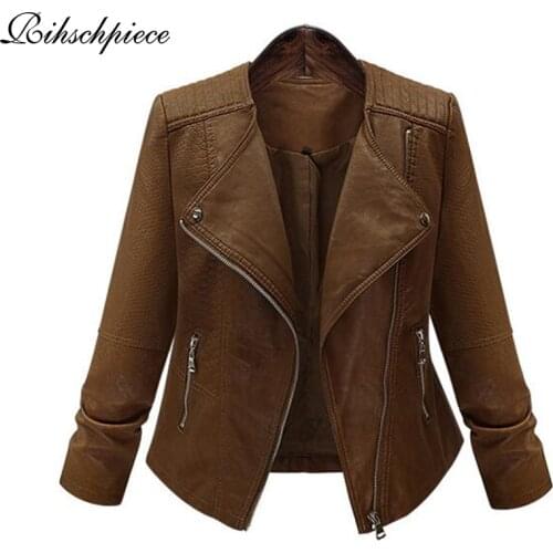 Женские кожаные куртки Rihschpiece China At AliExpress