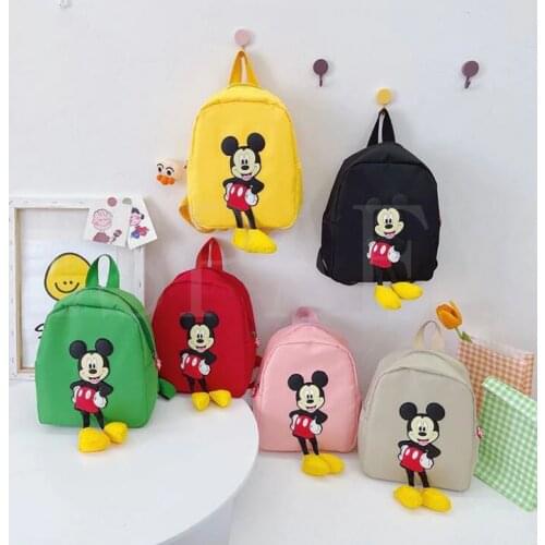 Disney Childrens Bags Cute Boys And Girls Baby Fashion Travel Backpack Mickey Mouse Cartoon Backpack Baby Small SchoolBag