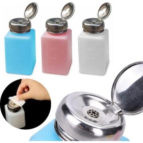 Shellhard 200ml Empty Dispenser Nail Art Polish Remover Cleaner Pump Dispenser Liquid Bottle Make Up Refillable Container