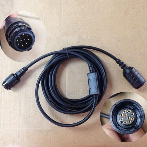 Microphone Extend cable for Motorola M8268,M8668,M8260,M8220,XPR4500 etc digital car vehicle mobile radio 3 meters