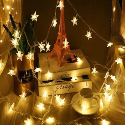 Outdoor Garland Light Garland Led Fairy Lights Star Light String Twinkle Garland Battery Christmas Lights Party Decoration Noel