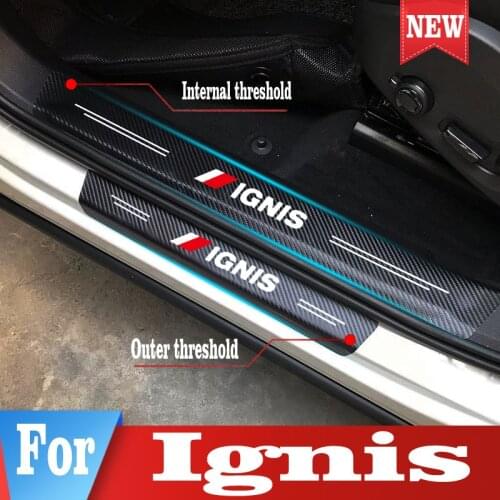 Car Door Sill Protector Sticker For Suzuki Ignis Auto Threshold Guard Vinyl Sticker Scuff Plate Pedal Cover Styling Accessories