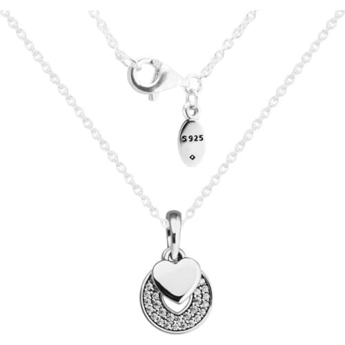 Celebration Hearts Necklaces and pendants 925 Sterling Silver Jewelry Necklace For Woman Elegant Fashion Jewelry