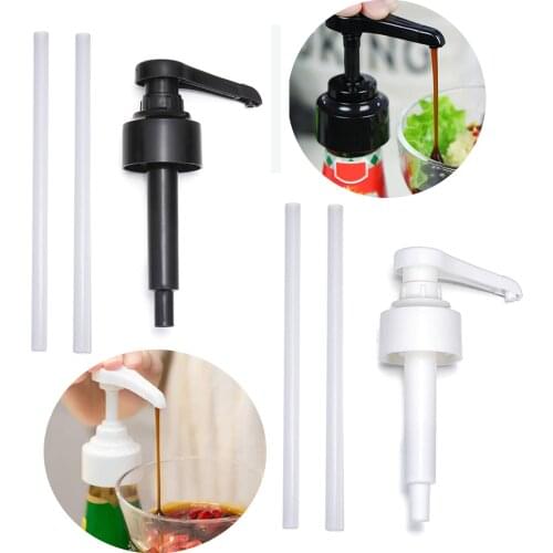 1PC Plastic Syrup Bottle Pump Liquid Bottle Head Replacement Nozzles Push-type Oil Sprayer Bottle Jar Tube Kitchen Accessories