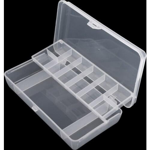 11 Slots Plastic Storage Box Case Home Organizer Earring Jewelry Container Fishing Lure Tackle Box