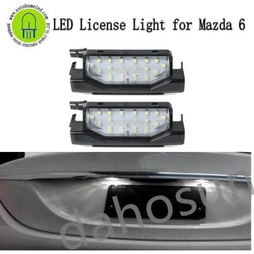 2Pcs Dahosun White LED License Plate Light for Mazda RX8 RX-8 2004-2011 Error Free Rear Number Lamp Assembly Tail Light