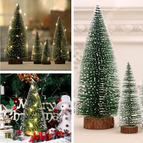 2021 LED Mini Christmas Tree Pine Tree DIY Christmas Decorations For Home Table Navidad Xmas Ornaments New Year Decor Kids Gifts