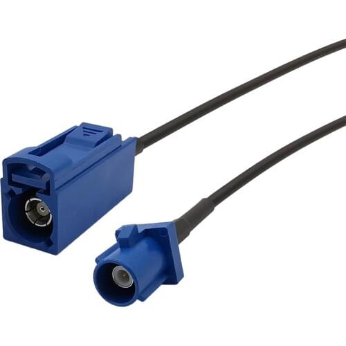 1Piece Blue Fakra C Male to Fakra C Female GPS Antenna RG174 Pigtail Extension Cable Wire Connector 10cm 15cm 20cm 30cm 50cm 1m