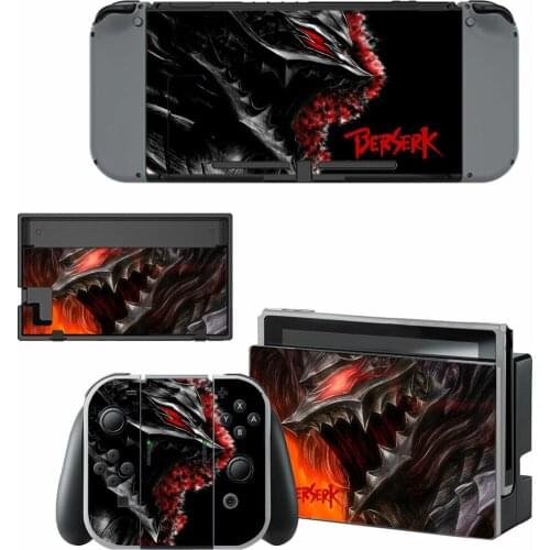 Berserk Sticker Skin for Nintendo Switch NS Console Dock Charger Stand Holder Joy-con Controller Vinyl