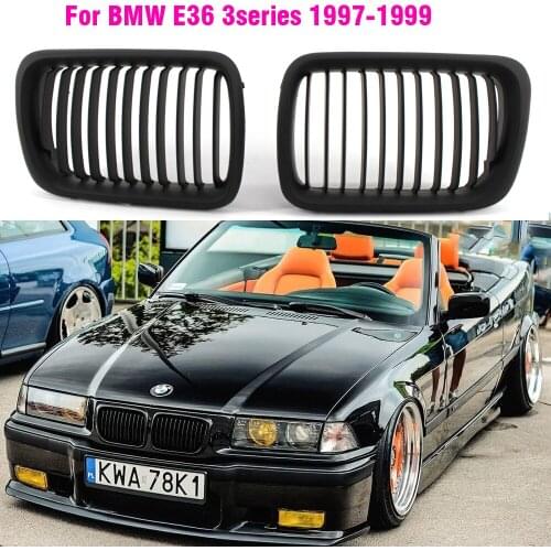 BLACK E36 Grille ABS Front Replacement Hood Kidney Grill For BMW E36 97 98 99 for BMW 318i 323i 325i 320i 328i