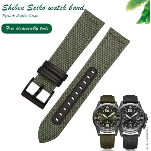 Canvas nylon watch strap for S-eiko No.5 c-itizen tianmeishi general mens watch accessory 20 21 22mm watchband Waterproof chain