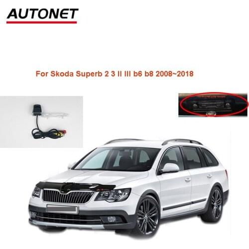 Autonet car rear view camera for Skoda Superb 2 3 II III b6 b8 2008~2018 Backup Camera license plate camera