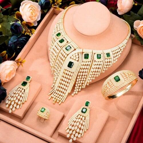 Kellybola Jewel Dubai Exclusive Boutique Gorgeous Full Cubic Zirconia Jewelry Set Womens Fashion Luxury Jewelry Accessories
