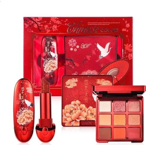 Makeup Set 9 Color Eyeshadow Palette Shimmer Matte Glitter Eyeshadow Pallete Lipstick With Gift Box Pigmented Makeup Palette