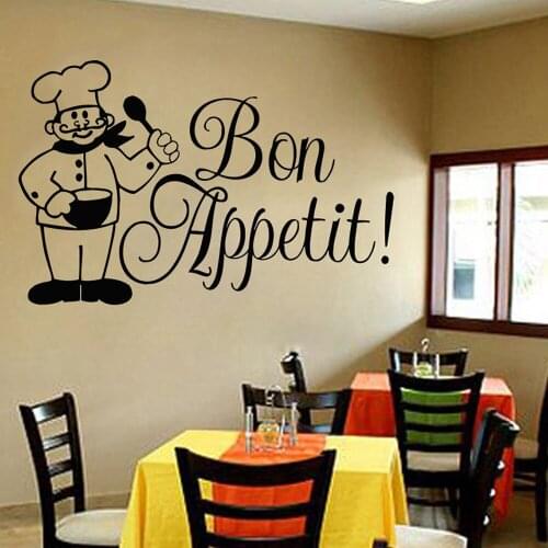 Cook Wall Decals Quotes Food Pizza Pasta Italian Cuisine Wall Stickers Restaurant Dining Room Decor Design Vinyl Sticker C249