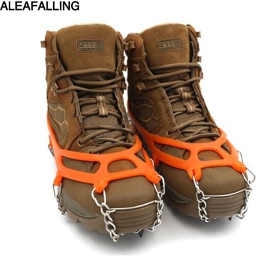 Anti-skip claw non-slip shoe covers 8-tooth manganese steel ice climbing supplies hiking snow outdoor simple ice claw size 35-45