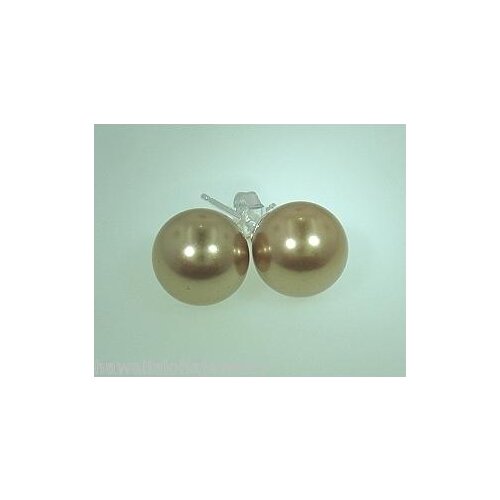 New Arrival Favorite Pearl Earrings 12mm Silver Gold Color South Sea Shell Pearl S925 Silver Post Fine Jewelry Women Gift