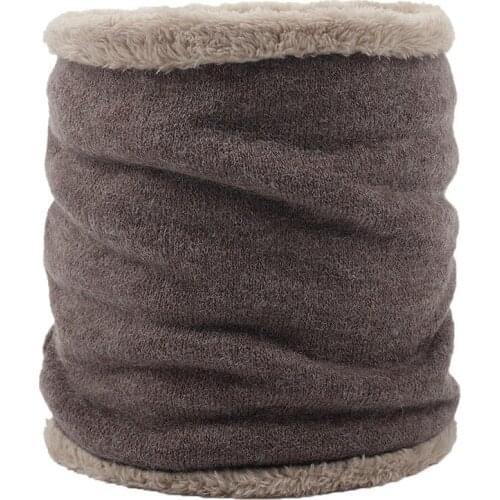 New Plus Velvet Scarf for Women Men Knitted Ring Scarves Collar Warm Thick Elastic Knit Mufflers Boys Girls Cotton Collar Scarf