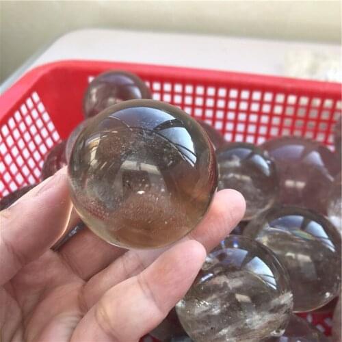Wholesale natural smoky quartz crystal ball sphere for home decor