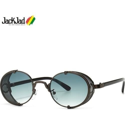 JackJad 2020 Fashion Cool Vintage SteamPunk Style Sunglasses Metal Mesh Side Shield Brand Design Sun Glasses Oculos De Sol 2154