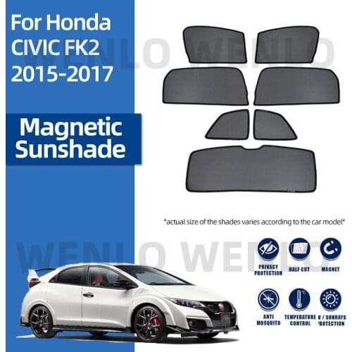 For Honda CIVIC FK2 2015-2017 Protective Sunshade Side Window Sun Visor Special Curtain Easy Mounting Shading Removable Cover