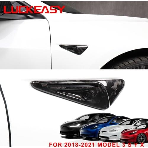 3k240g carbon fiber For Tesla Model 3 Y X S 2018-2021 Side standard leaf board stickers side camera protection cover model3 2021