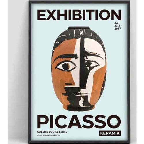 Pablo Picasso Kermik Museum Exhibition Poster Print On Canvas Modern Wall Art Painting For Living Room Home Decor