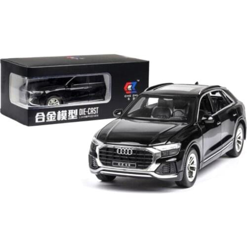 1:24 Q8 SUV off-road vehicle model high simulation alloy car model with sound light pull back kids toy car free shipping