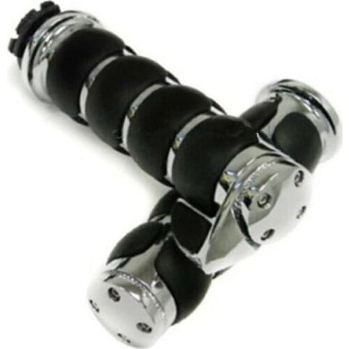 1" Chrome Rubber Handlebar Hand Grips For Kawasaki Vulcan 1500 Classic Nomad Drifter 800 900 1600 2000 VN 1700 Vaquero Voyager