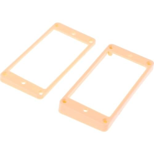 1 Set ABS Curved Bottom Humbucker Pickup Mounting Rings for Les Paul Replacement
