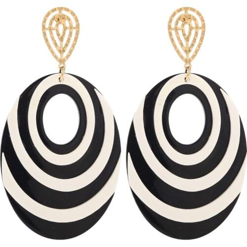 1 Pair Stainless Steel Large Acrylic Teardrop Dangle Earring Resin Drop Long Shoulder Earrings For Women Lady