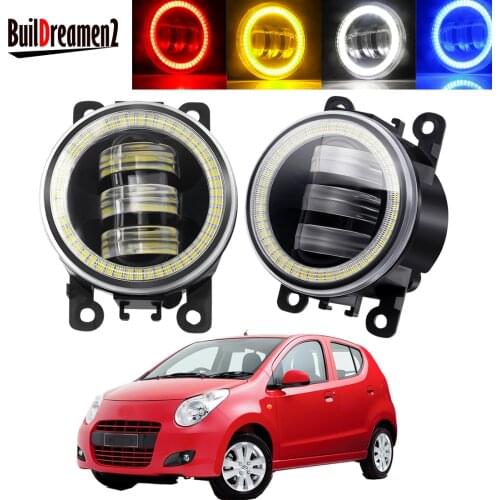 2 X Angel Eye Fog Light Assembly Car LED Lens Fog Driving Lamp DRL 30W H11 12V For Suzuki Alto V GF Hatchback 2009-2015