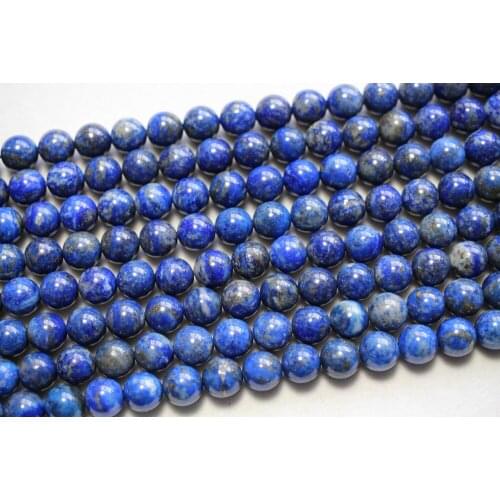 2 Strands wholesale natural lapis lazuli 8mm & 10mm Smooth Round stone beads