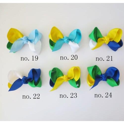 200 BLESSING Girl 2.5" Colorful ABC Halloween Christmas Hair Bow Clip Accessories