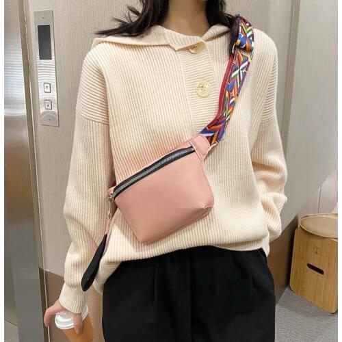 2021 Waist Bag PU Shoulder Bag Ladies Waist Pack Women Belt Bag Chest Bag