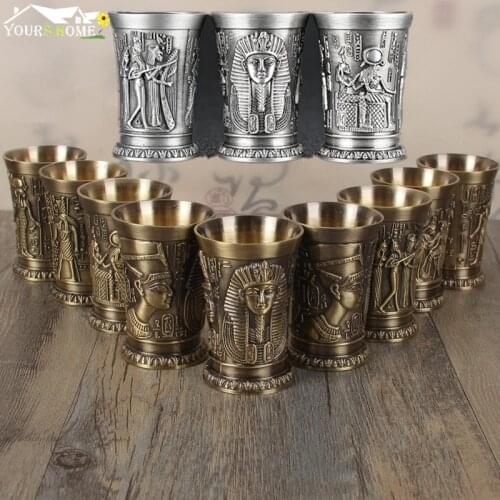 40ml Metal Alloy Creative Ancient Egypt Shot Glass Bar Drinkware Accessory Barware